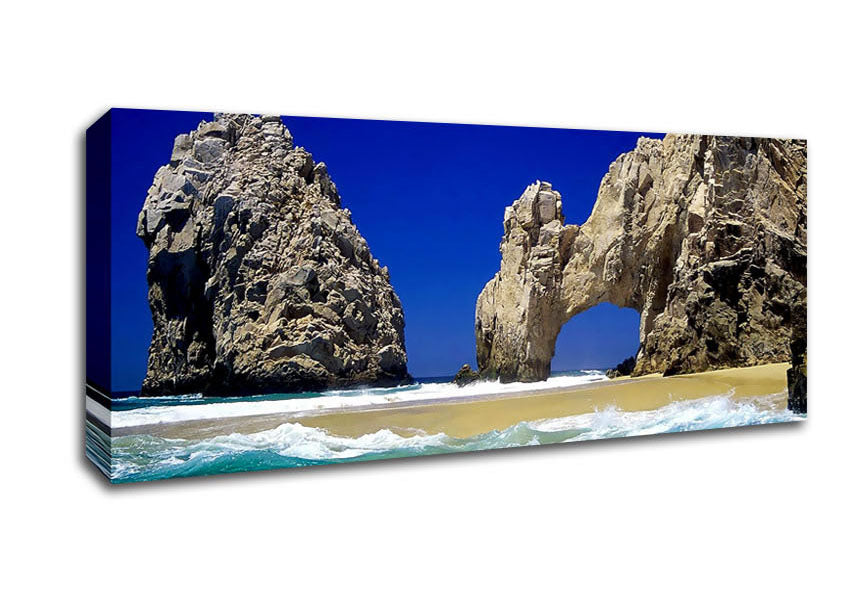Picture of Ocean Cave Hideaway Panoramic Canvas Wall Art