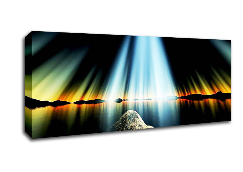 Picture of The Sun Rays Of God Panoramic Canvas Wall Art