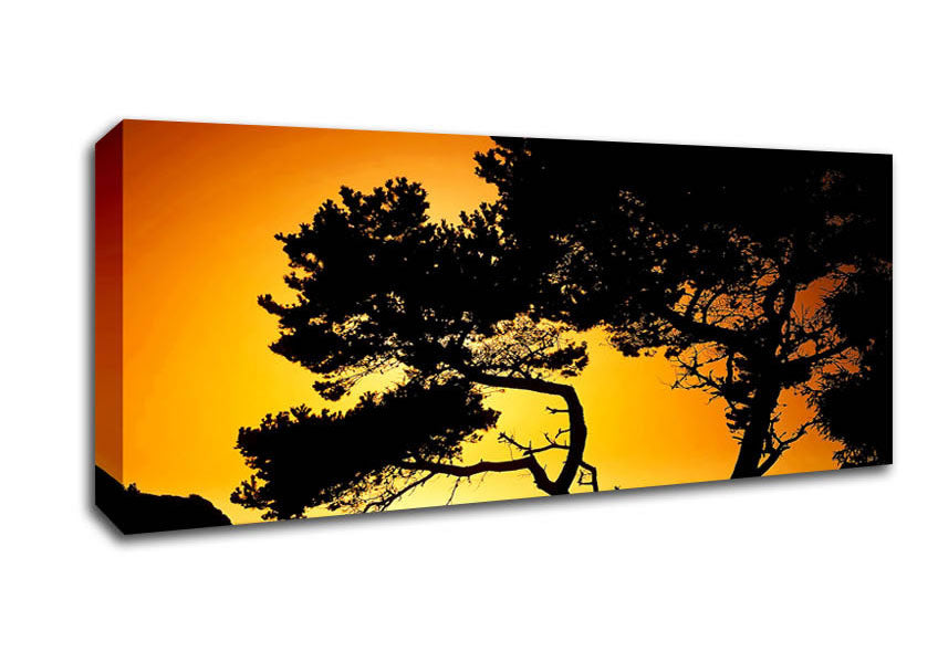 Picture of Fallen Ocean Sun Panoramic Canvas Wall Art