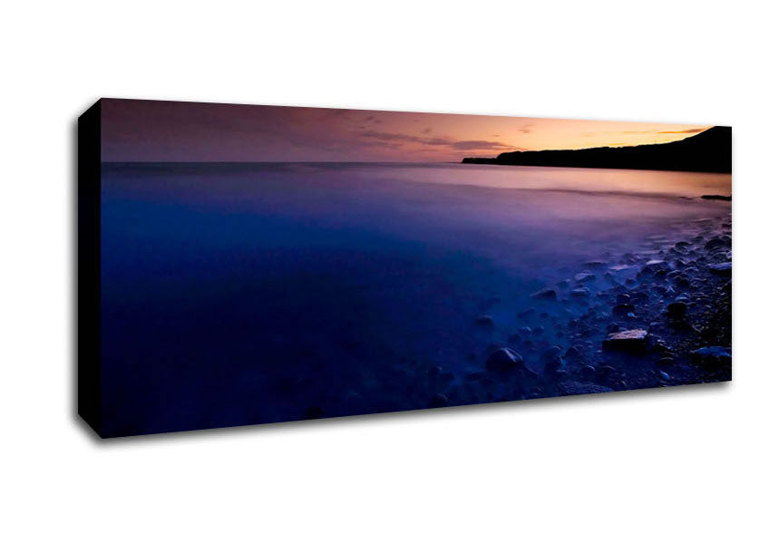 Picture of Midnight Blue Ocean Panoramic Canvas Wall Art