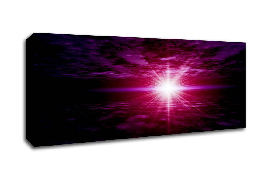 Picture of Pink Sun Star Skies Panoramic Canvas Wall Art