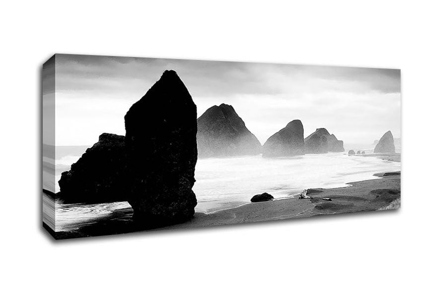 Picture of Oceans Architect B n W Panoramic Canvas Wall Art