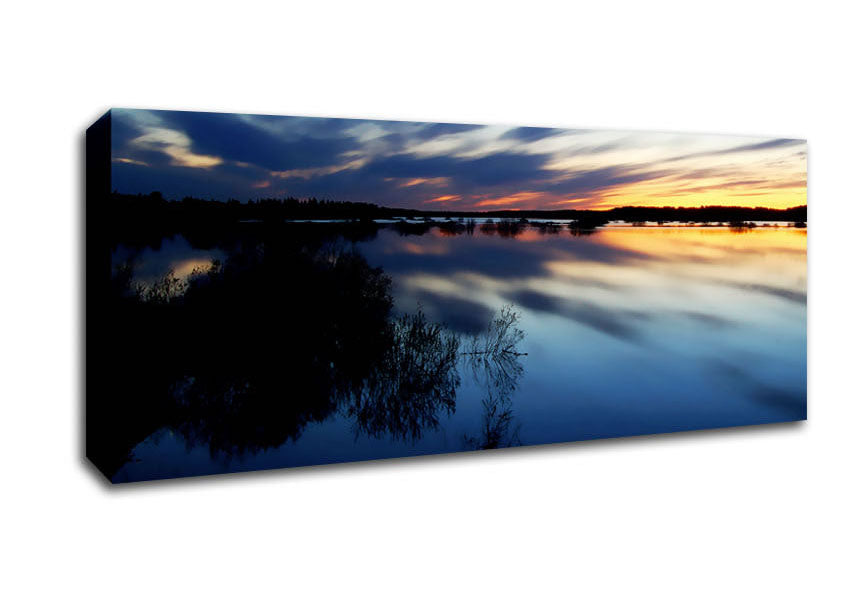 Picture of Ocean Sky Reflections Panoramic Canvas Wall Art