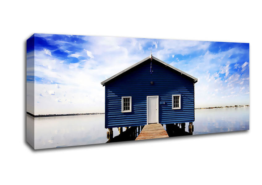 Picture of House At The End Of The Pier Panoramic Canvas Wall Art