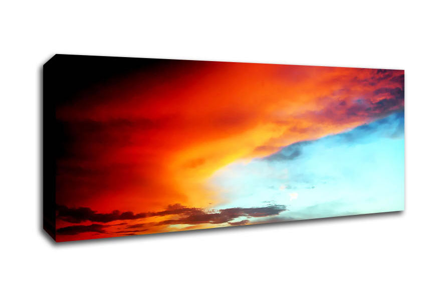 Picture of Stunning Red Cloud Formation Panoramic Canvas Wall Art