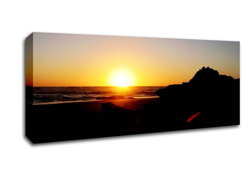 Picture of The Sun At Dusk Panoramic Canvas Wall Art