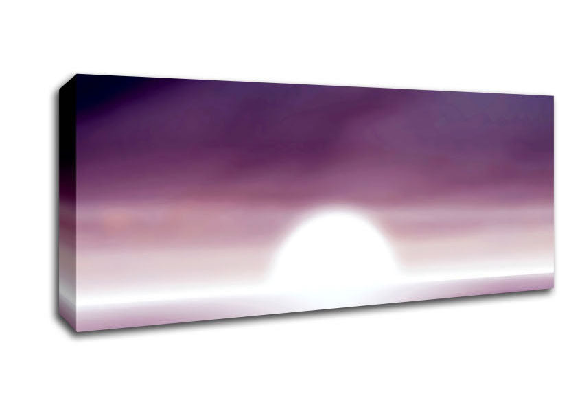 Picture of Abstact Sun Lilac Panoramic Canvas Wall Art
