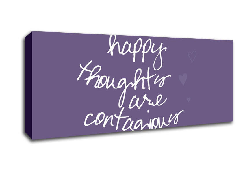 Picture of Happy Thoughts Are Contagious Lilac Panoramic Canvas Wall Art