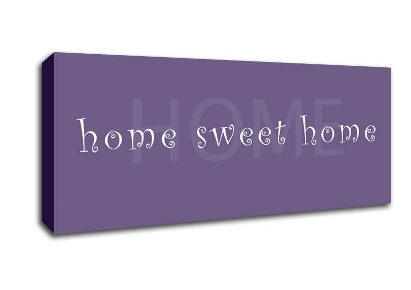 Picture of Home Sweet Home Fade Lilac Panoramic Canvas Wall Art