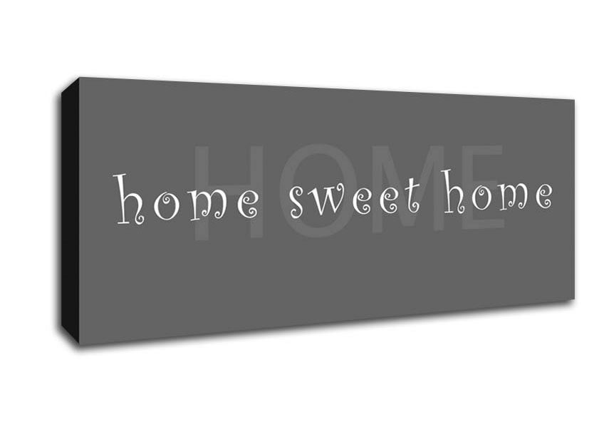 Picture of Home Sweet Home Fade Grey Panoramic Canvas Wall Art