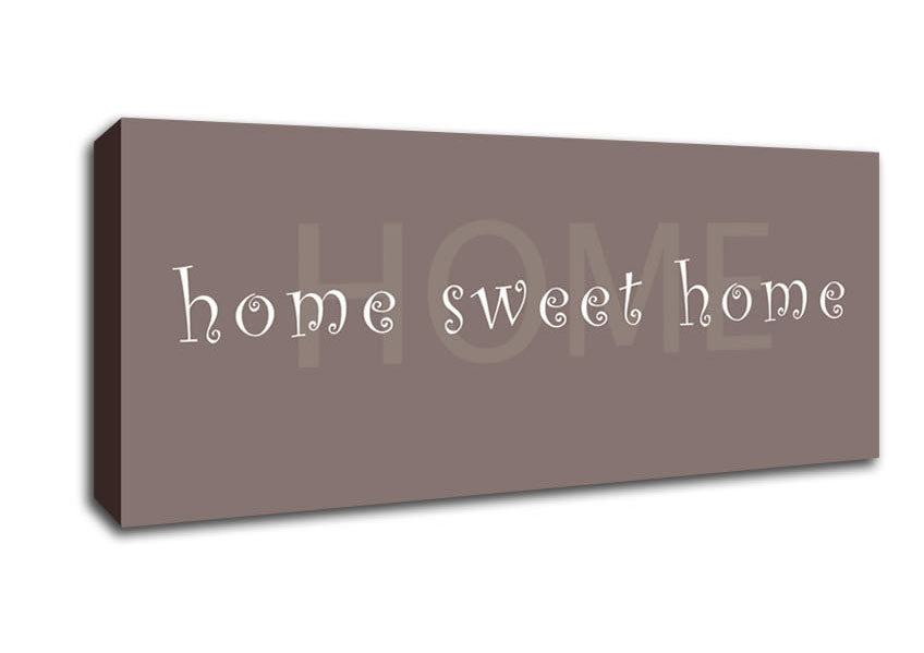 Picture of Home Sweet Home Fade Beige Panoramic Canvas Wall Art