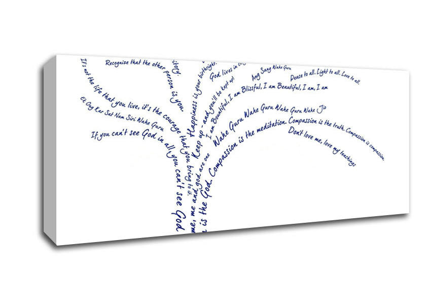 Picture of Love Quote The Love Tree Panoramic Canvas Wall Art