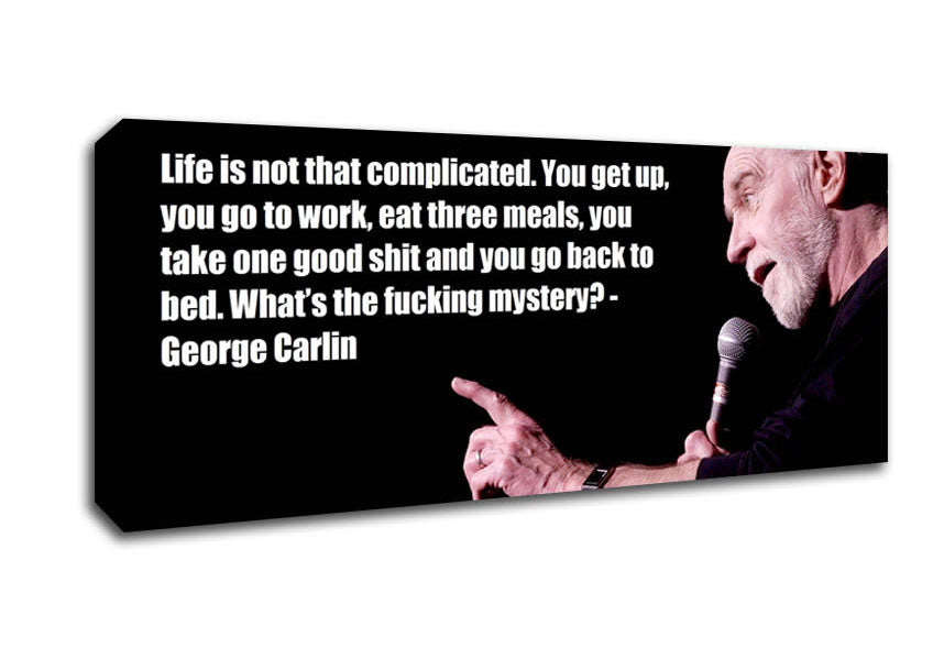 Picture of Funny Quote George Carlin Panoramic Canvas Wall Art