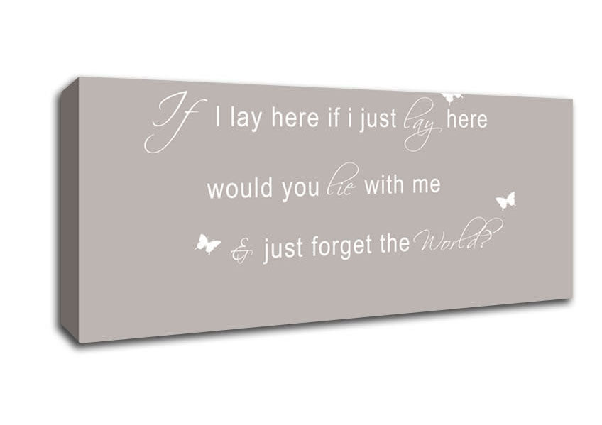 Picture of Music Quote If I Lay Here Snow Patrol 2 Beige Panoramic Canvas Wall Art