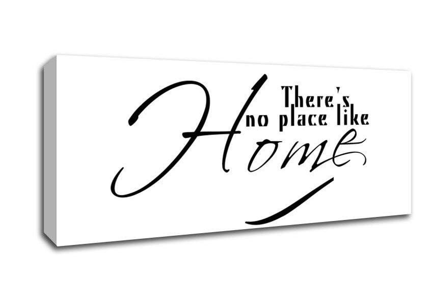 Picture of Home Quote Theres No Place Like Home White Panoramic Canvas Wall Art