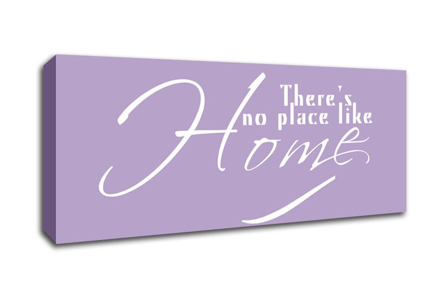 Picture of Home Quote Theres No Place Like Home Lilac Panoramic Canvas Wall Art