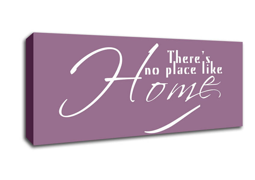 Picture of Home Quote Theres No Place Like Home Dusty Pink Panoramic Canvas Wall Art