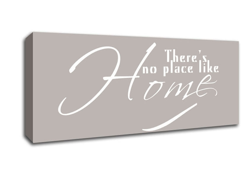 Picture of Home Quote Theres No Place Like Home Beige Panoramic Canvas Wall Art
