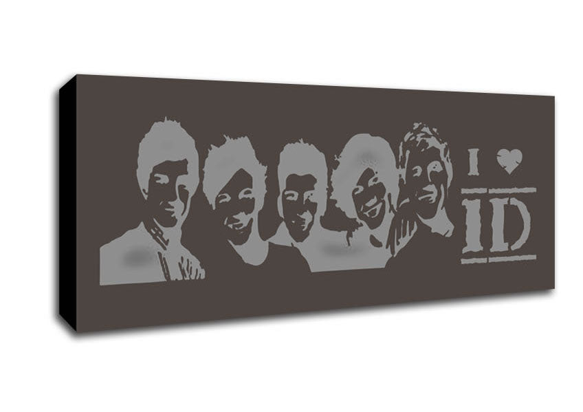 Picture of Music Quote I Love 1 Direction Chocolate Panoramic Canvas Wall Art