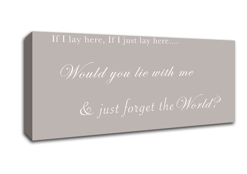 Picture of Music Quote If I Lay Here If I Just Lay Here Snow Patrol Beige Panoramic Canvas Wall Art