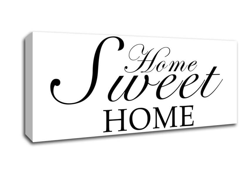 Picture of Home Quote Home Sweet Home White Panoramic Canvas Wall Art