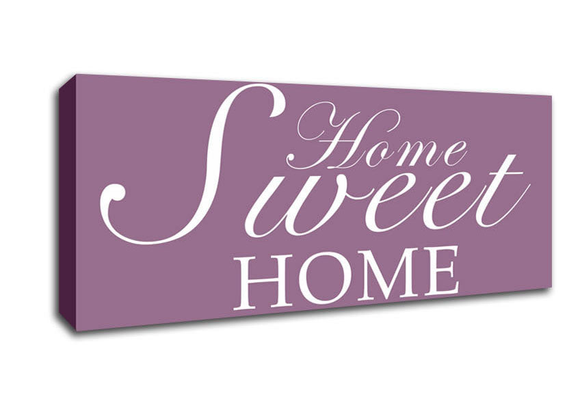Picture of Family Quote Home Sweet Home Dusty Pink Panoramic Canvas Wall Art