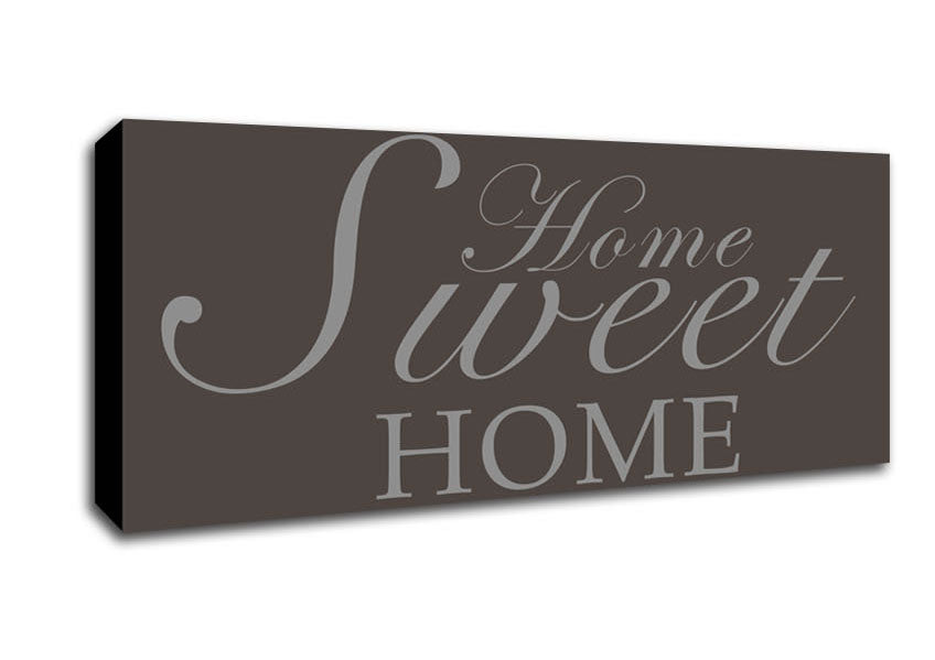 Picture of Home Quote Home Sweet Home Chocolate Panoramic Canvas Wall Art