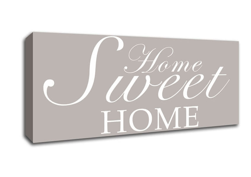 Picture of Home Quote Home Sweet Home Beige Panoramic Canvas Wall Art