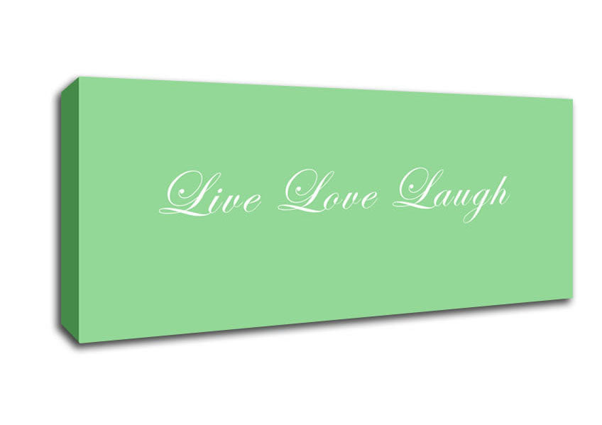 Picture of Love Quote Live Love Laugh 2 Green Panoramic Canvas Wall Art