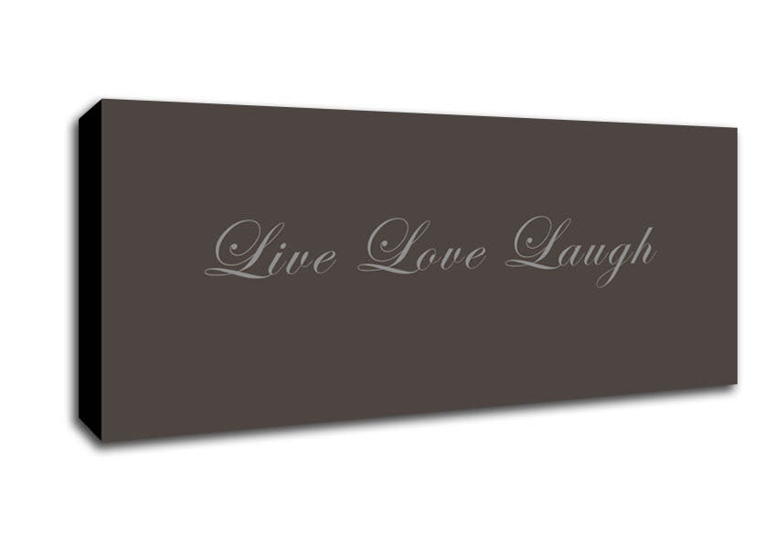 Picture of Love Quote Live Love Laugh 2 Chocolate Panoramic Canvas Wall Art