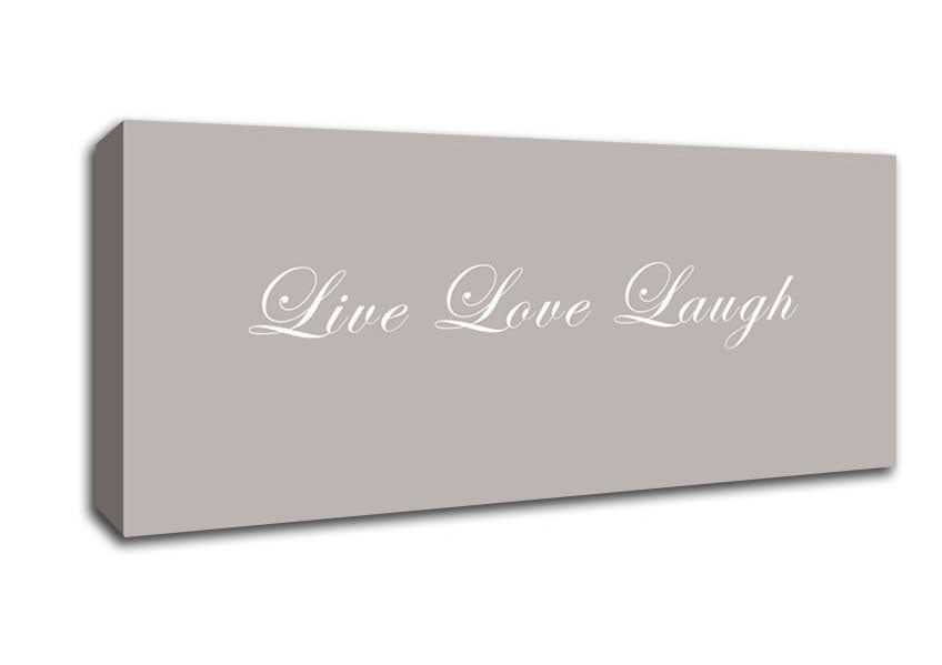 Picture of Love Quote Live Love Laugh 2 Beige Panoramic Canvas Wall Art