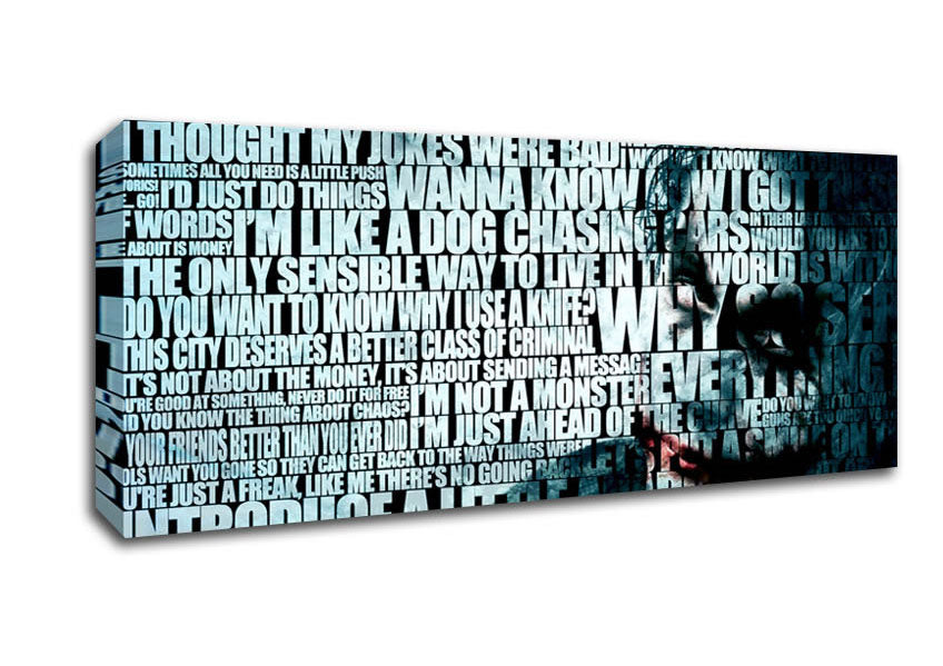Picture of Movie Quote The Joker Funny World Panoramic Canvas Wall Art