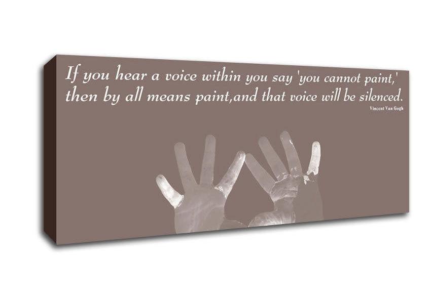 Picture of Vincent Van Gogh If You Hear A Voice Beige Panoramic Canvas Wall Art