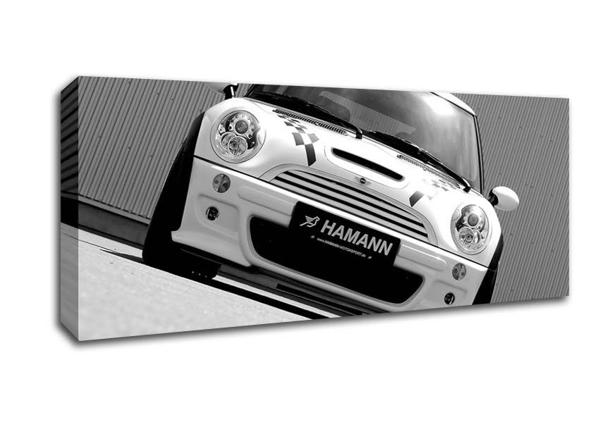 Picture of White Mini Front Profile Panoramic Canvas Wall Art