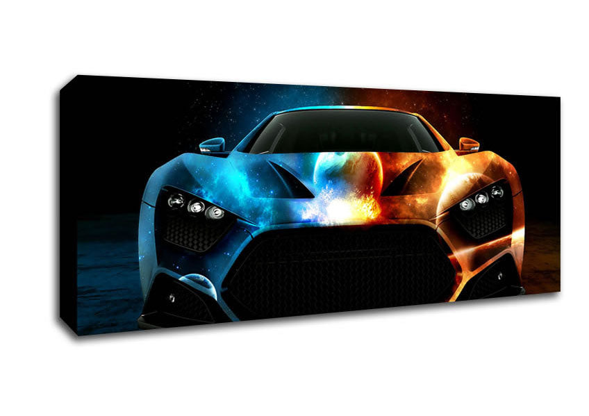 Picture of Space Car Panoramic Canvas Wall Art