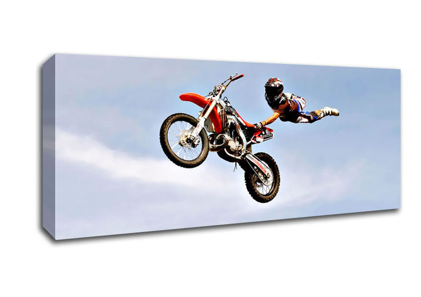 Picture of Motorcross Freestyle Panoramic Canvas Wall Art