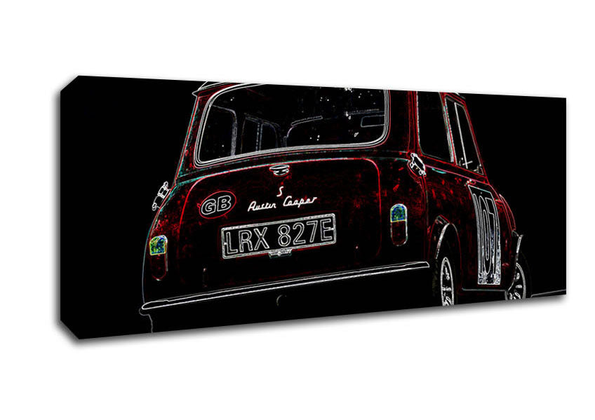 Picture of Mini Cooper Rear Panoramic Canvas Wall Art