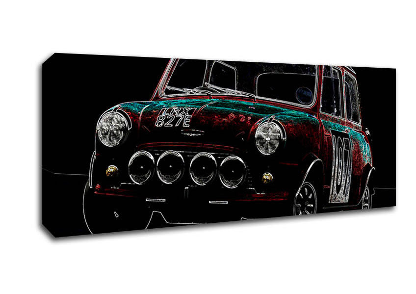 Picture of Mini Cooper Front Panoramic Canvas Wall Art