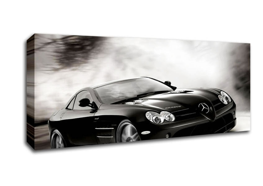 Picture of Mercedes Maclaren Black And White Panoramic Canvas Wall Art