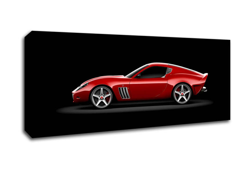 Picture of Maserati Red Side Profile Panoramic Canvas Wall Art