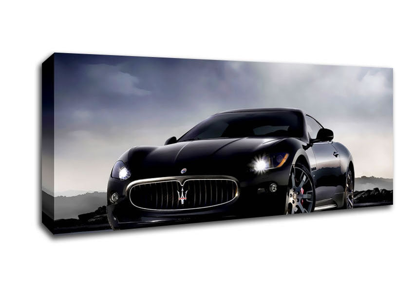Picture of Maserati Black Beauty Panoramic Canvas Wall Art