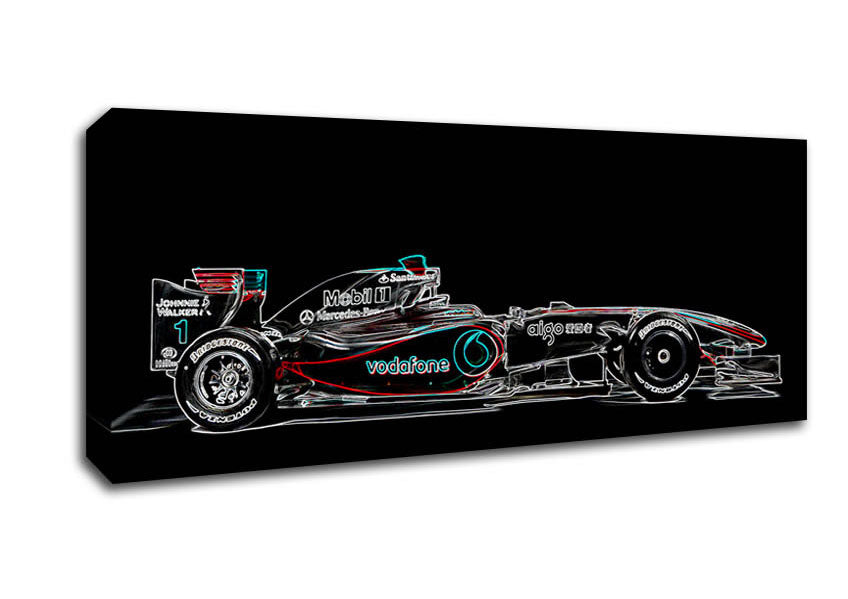 Picture of Formula One Side Profile Panoramic Canvas Wall Art