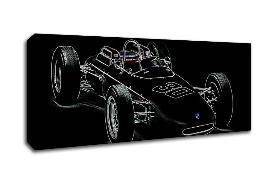 Picture of Formula One Retro Panoramic Canvas Wall Art