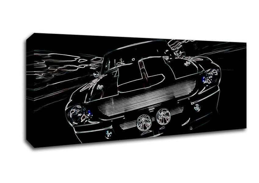 Picture of Ford Mustang Panoramic Canvas Wall Art