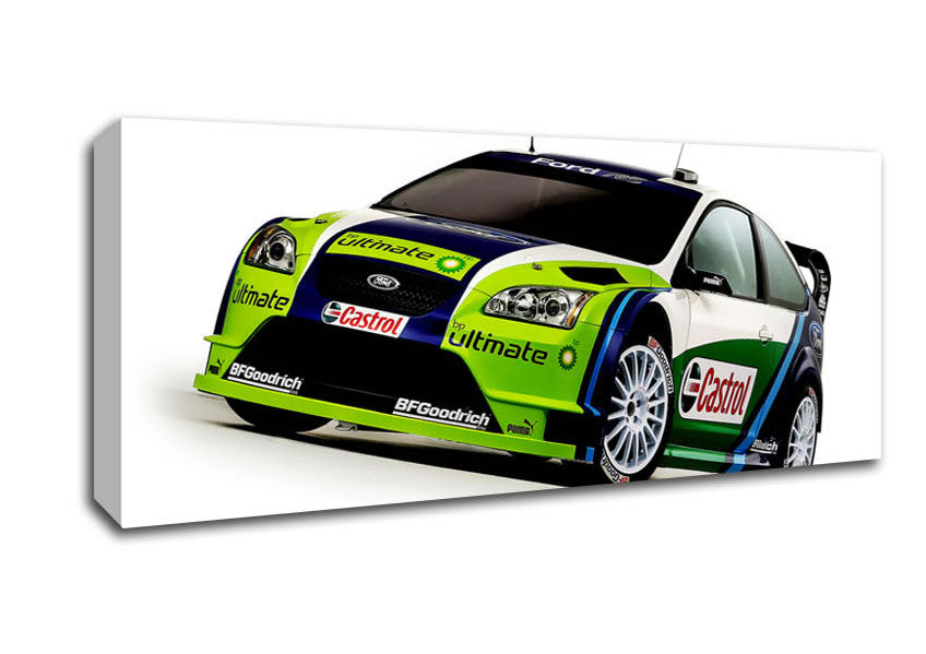 Picture of Ford Focus Rally Car Panoramic Canvas Wall Art