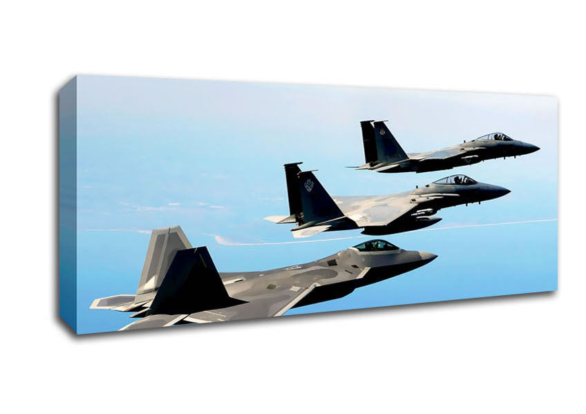 Picture of Fighter Jets Panoramic Canvas Wall Art