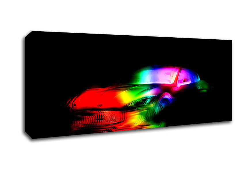 Picture of Maserati Rainbow Panoramic Canvas Wall Art