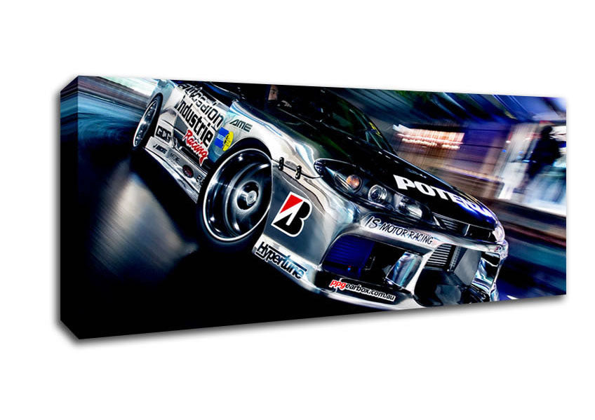 Picture of Drift Racer Panoramic Canvas Wall Art