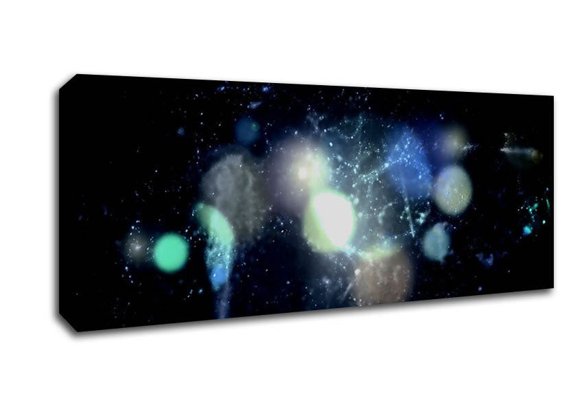 Picture of Space Orbs Panoramic Canvas Wall Art