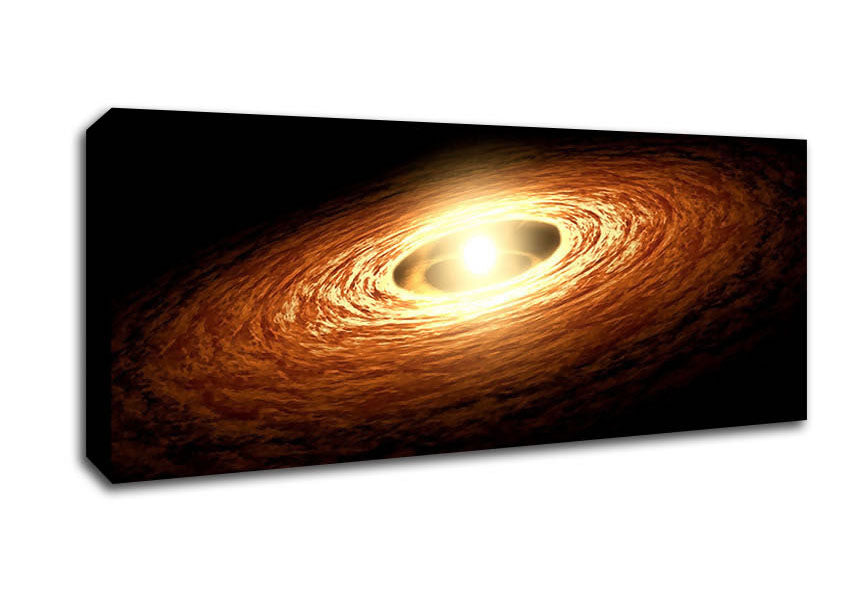 Picture of Golden Ring Galaxy Panoramic Canvas Wall Art